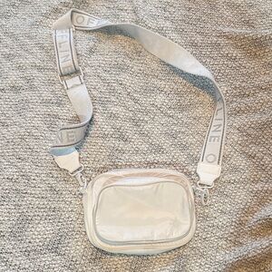 Aerie Cream Crossbody Bag with Logo Strap
